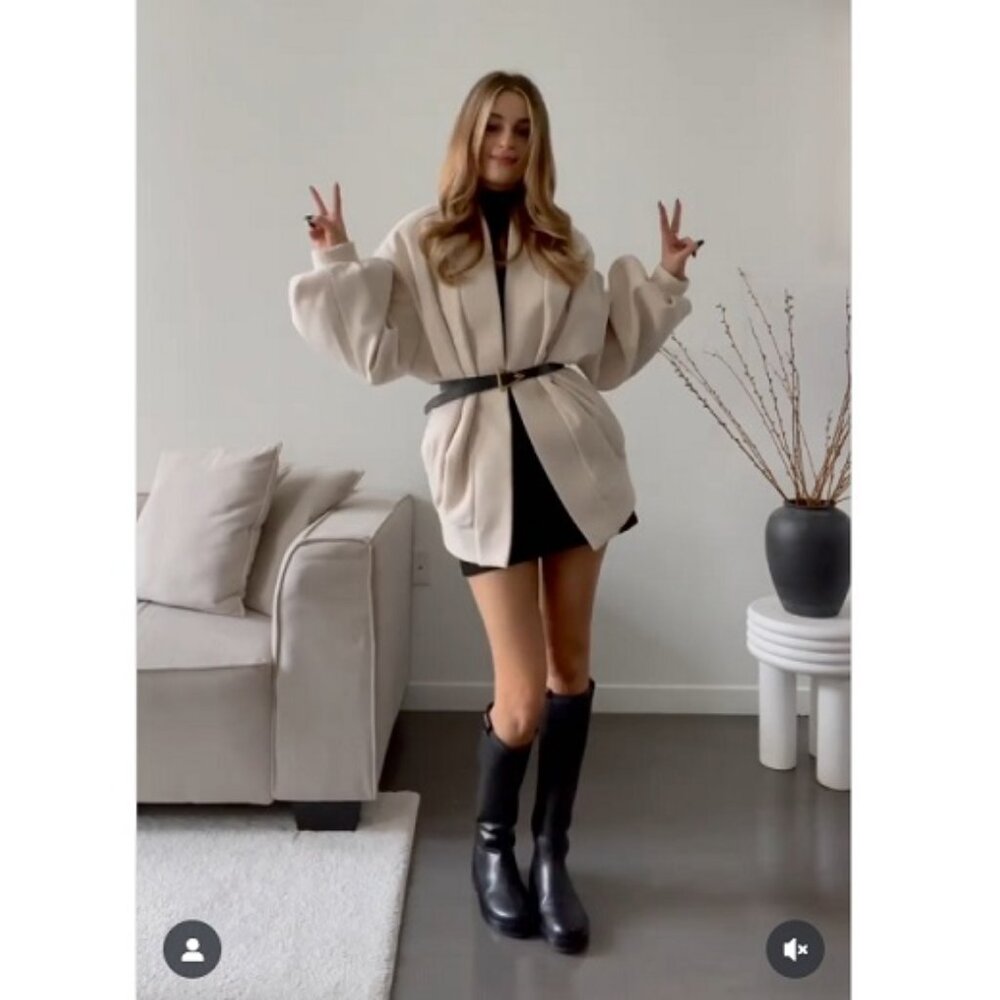 MVP WARDROBE CORDELIA COAT in Cream/Ivory/Ecru